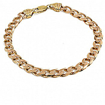 9ct gold 26g 9 inch curb Bracelet